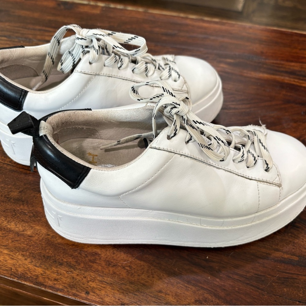 Ash White and Black Chunky Sole Sneakers GUC